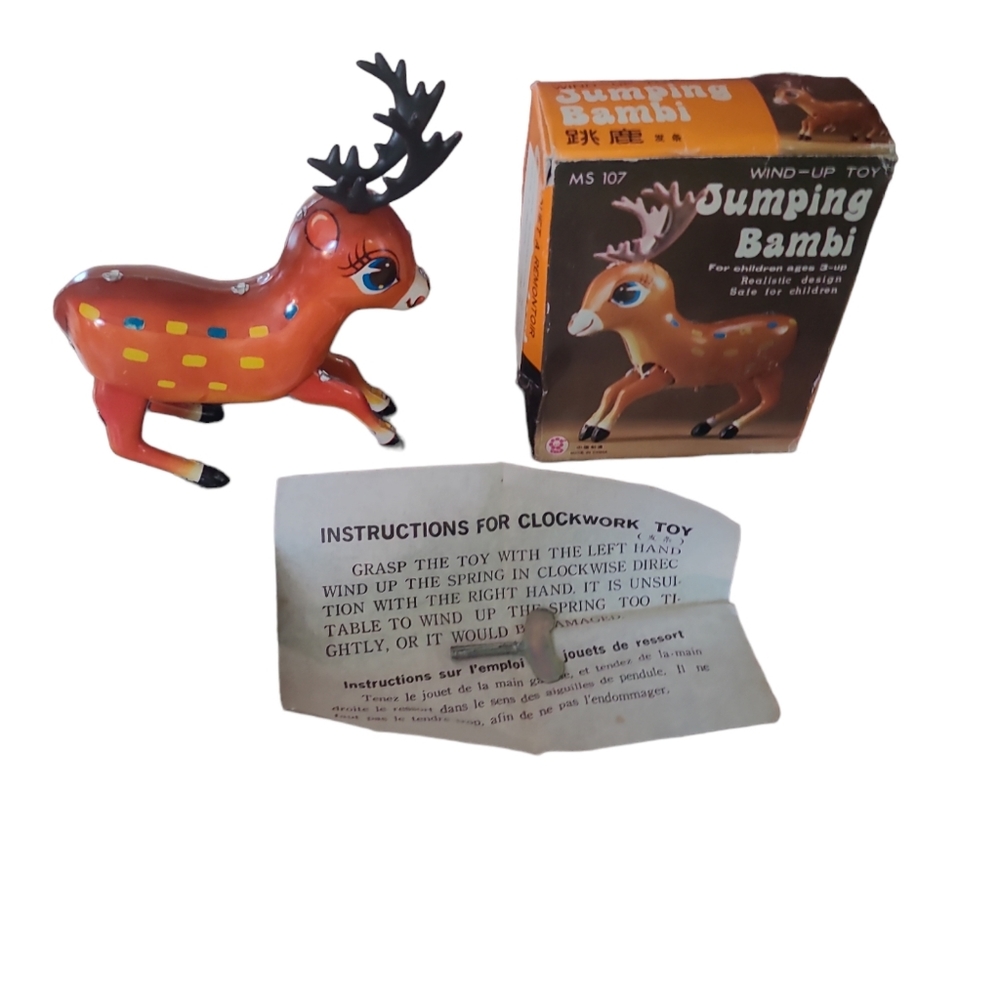 Jumping bambi wind up toy